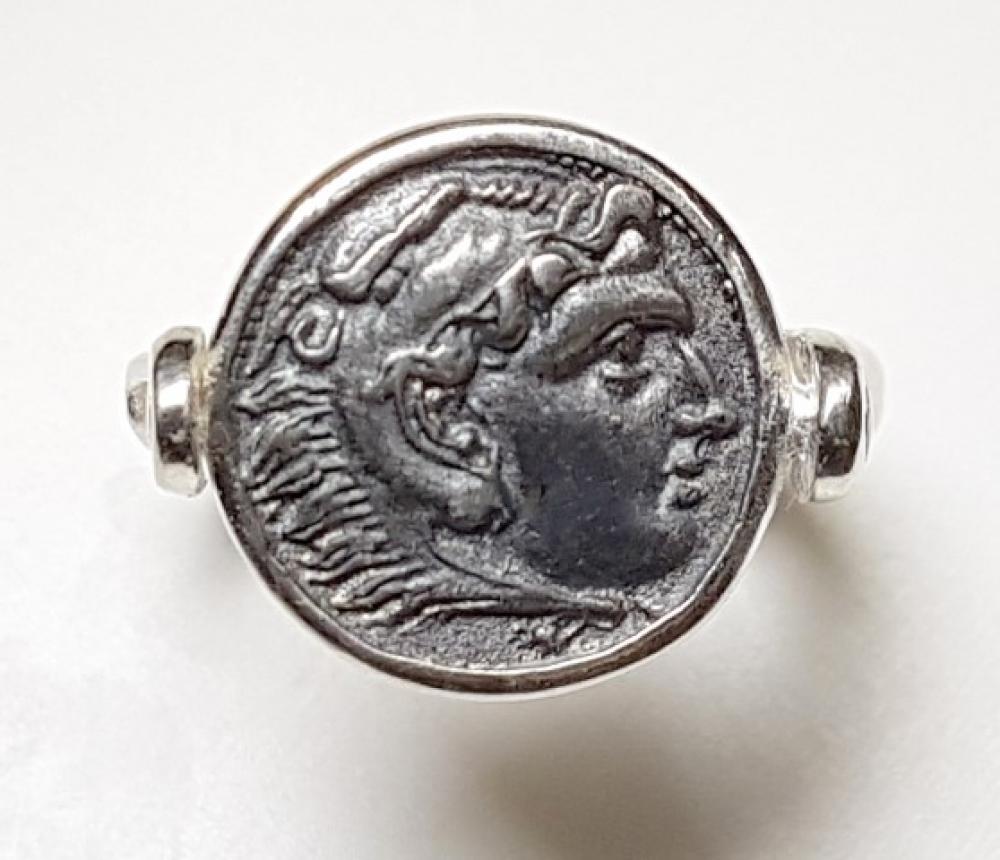 Anello con moneta Greca cod. 006